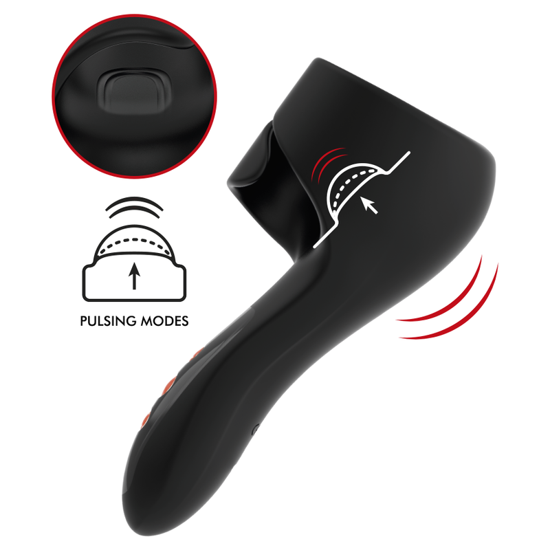 JAMYJOB PULSAR - Masturbador con 30 Modos de Vibración y Estimulador de Glande