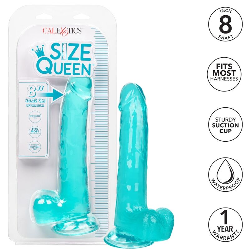 CalExotics Size Queen Dildo Azul 20,3 cm