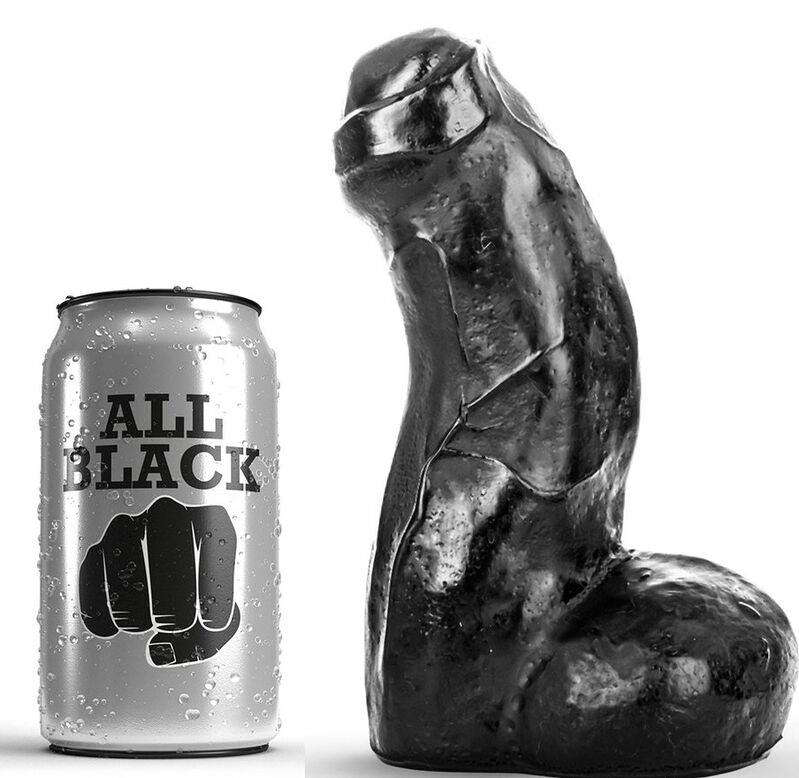 All Black Realistic Dong Black 17 cm