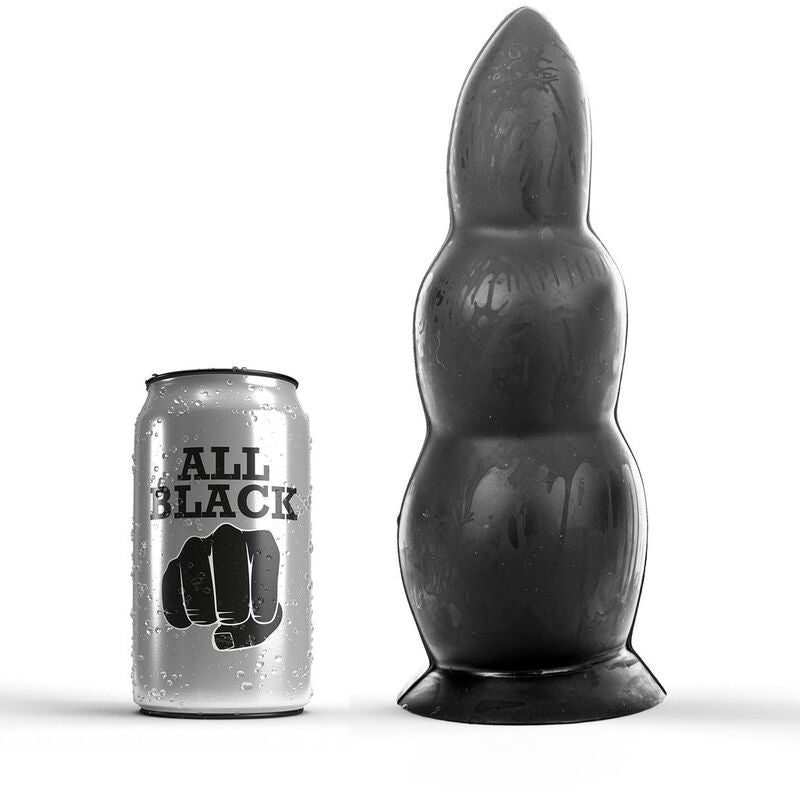 All Black Anal Plug 23 cm - Estimulador Anal con Ventosa