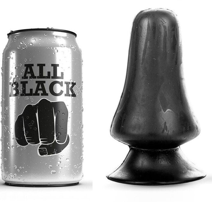 All Black AB39 Plug Anal Vinilo Negro 12 cm