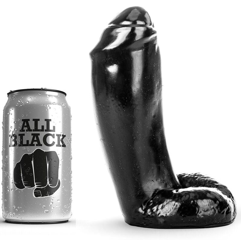 All Black Dildo Realista 18 cm