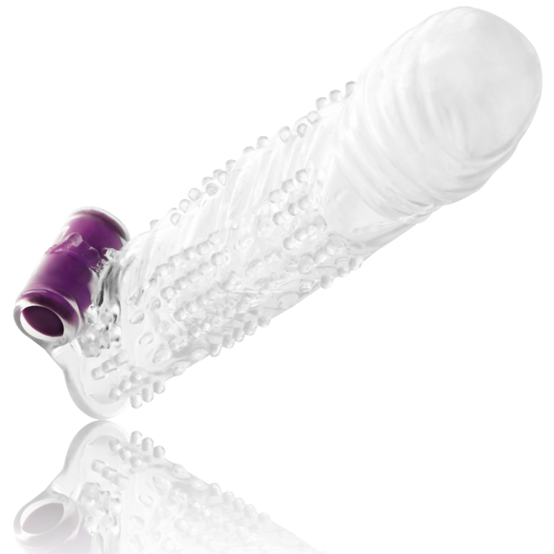 OHMAMA Textured Penis Sheath con Vibrating Bullet