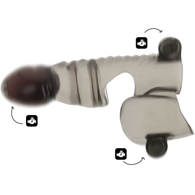 OHMAMA Penis and Testicle Sheath con 3 Motores