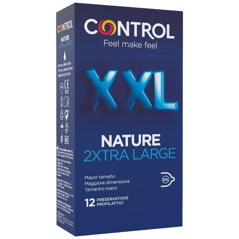 Control Nature 2Xtra Large XXL Preservativos - 12 Unidades