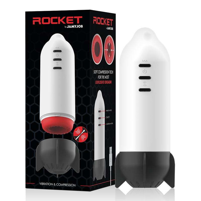 Rocket Masturbador con Tecnología de Compresión y Vibración