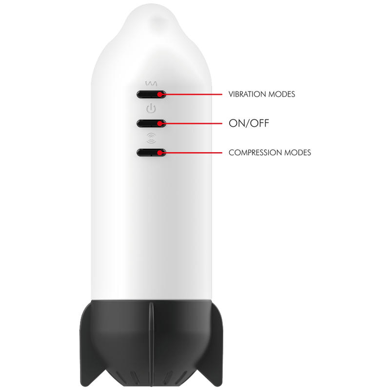 Rocket Masturbador con Tecnología de Compresión y Vibración