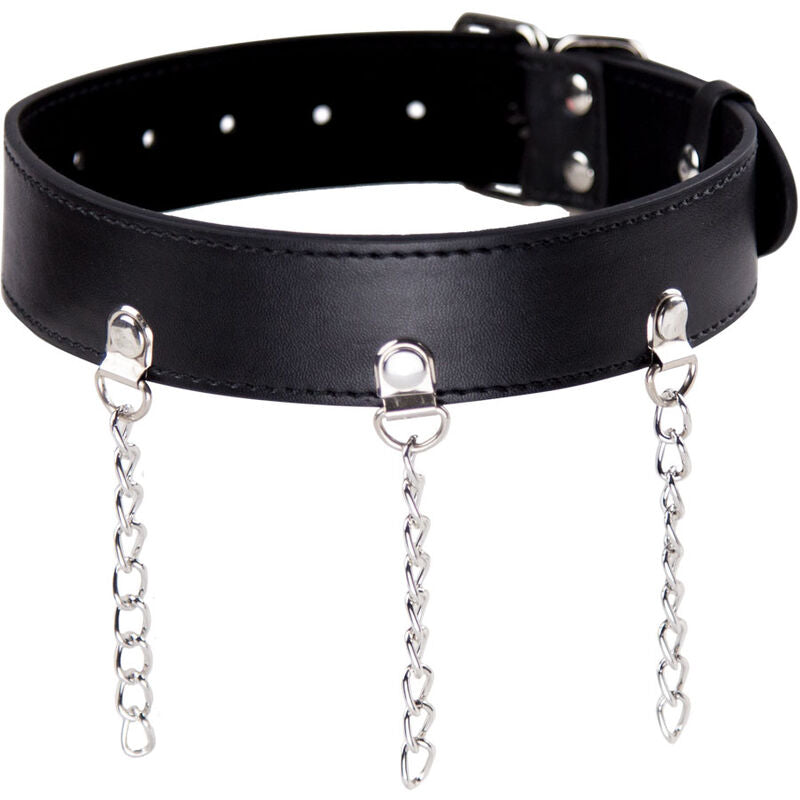 Collar Fetish Ohmama con 4 Pinzas para Pezones Ajustables