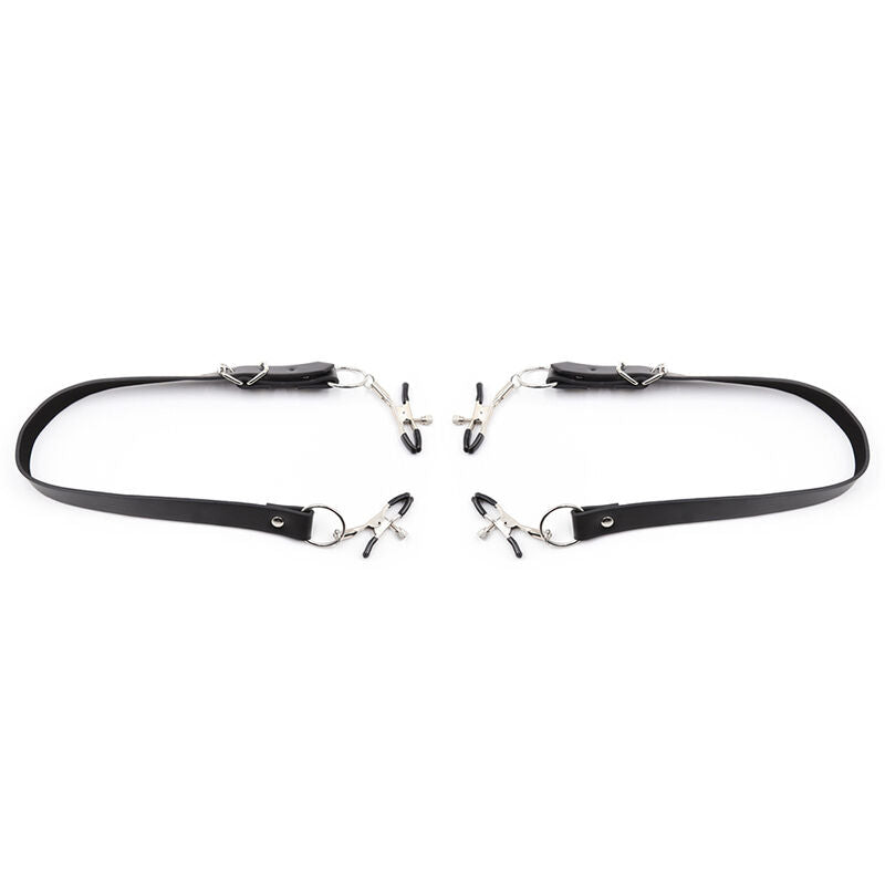 Ohmama Fetish Clitoris Clamps with Leg Straps - Juego de Abrazaderas Ajustables