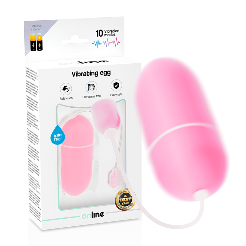 Online Waterproof Vibrating Egg Pink - Control Remoto
