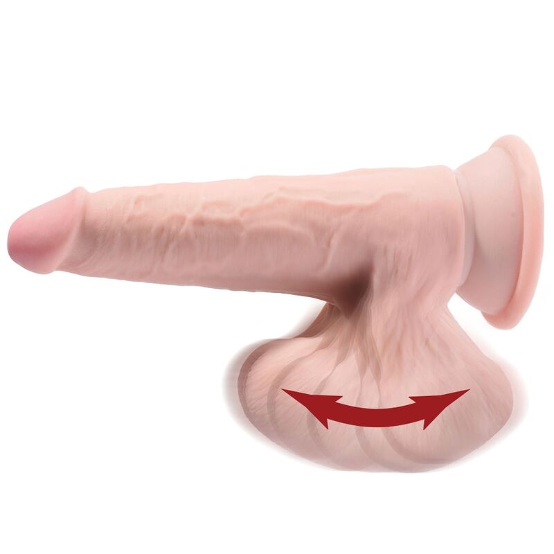 King Cock Plus 3D Dildo con Bolas Oscilantes 12.7 cm