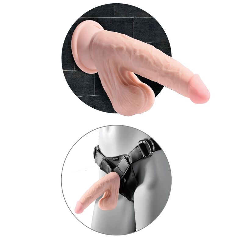 King Cock Plus 3D Dildo con Bolas Oscilantes 12.7 cm
