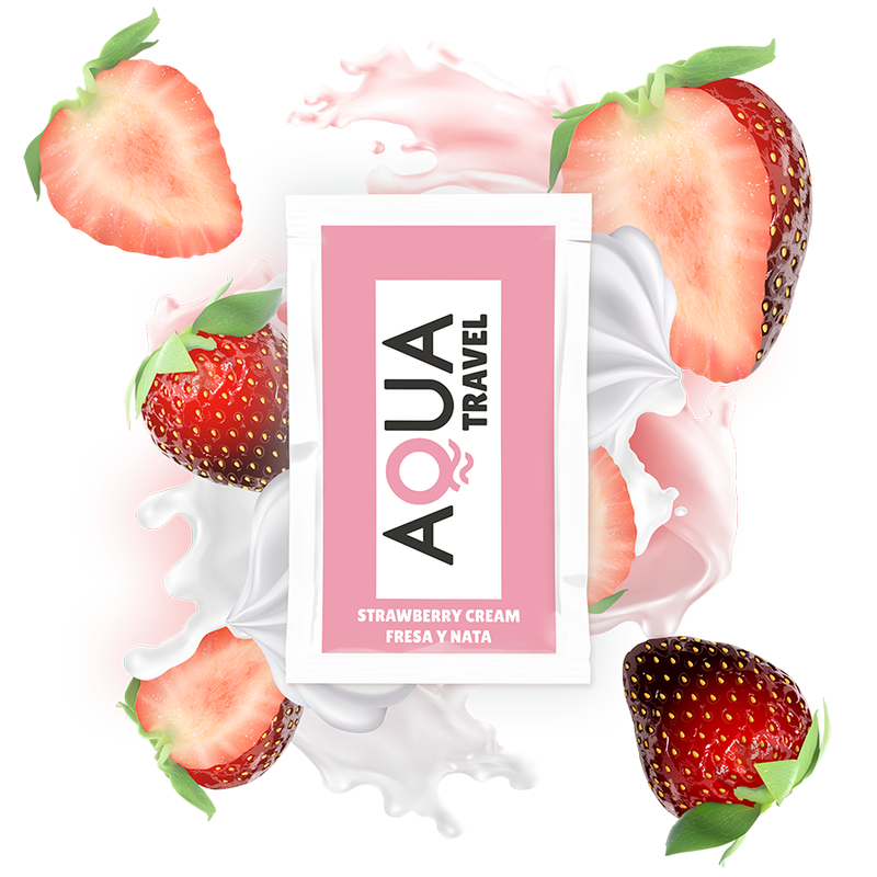 Aqua Travel Lubricante Íntimo Sabor Fresa - 6 ml