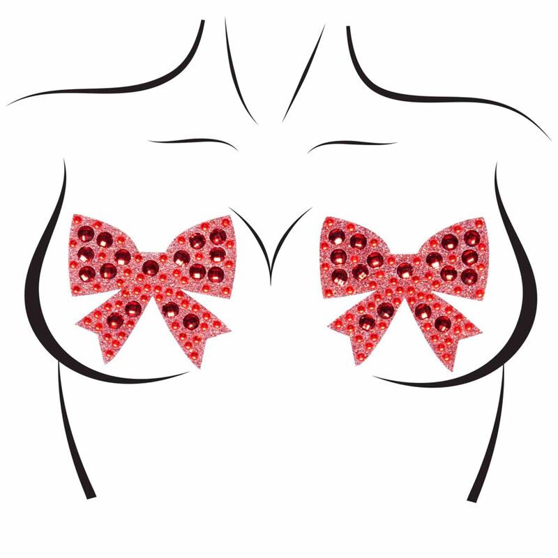 Leg Avenue Bows Nipple Covers - Cubrepezones con Lazos y Rhinestones