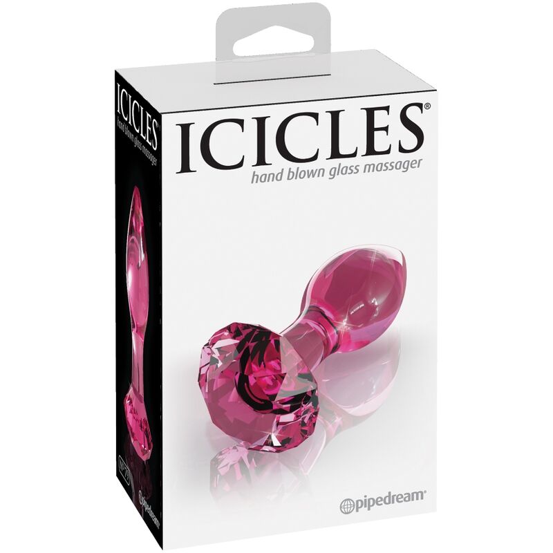 Icicles No. 79 - Plug Anal de Cristal Artesanal con Diamante