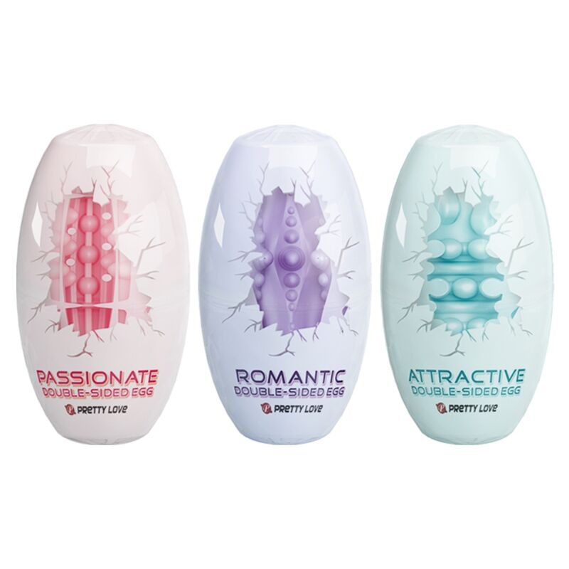 Pretty Love Double Sided Masturbator Egg - Pack 15 Unidades