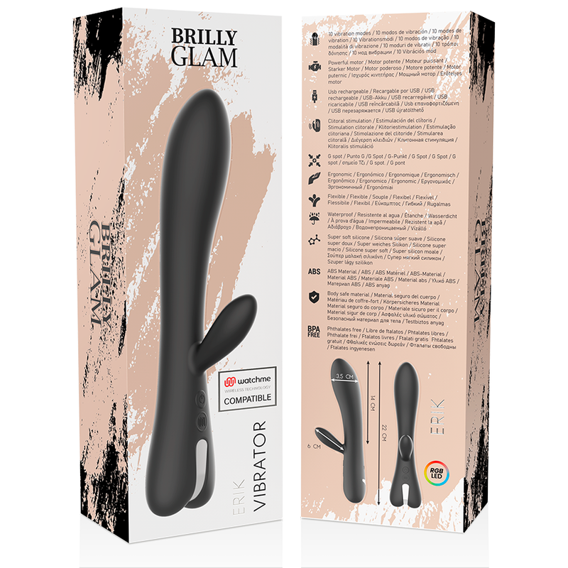 Brilly Glam Erik Vibrator con Control Remoto WatchMe