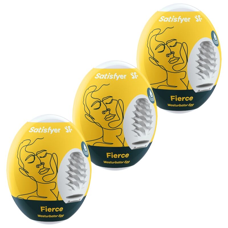 Satisfyer 3 Masturbator Eggs Fierce - Set de 3 Unidades