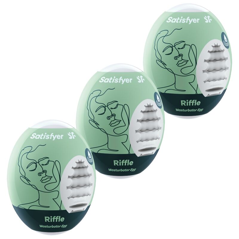 Satisfyer 3 Masturbator Eggs Riffle - Kit de 3 Unidades