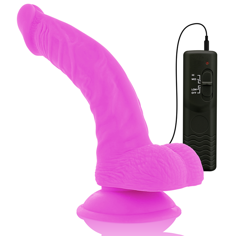 Diversia Flexible Vibrating Dildo Purple 21.5 cm