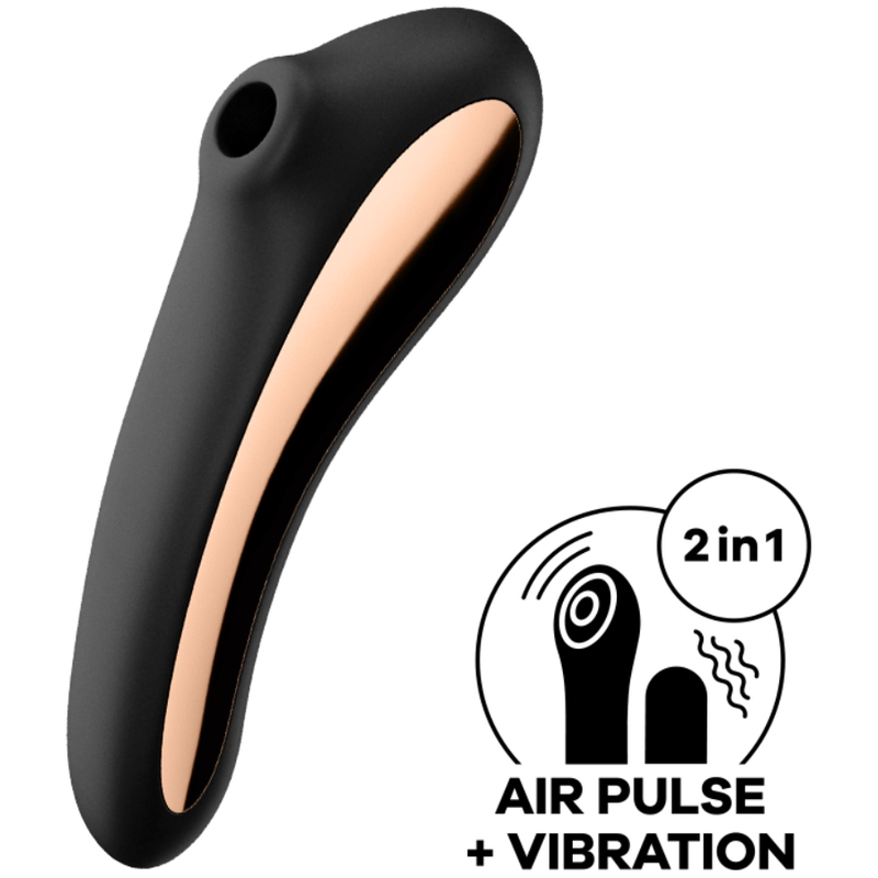 Satisfyer Dual Kiss Air Pulse Vibrator Negro