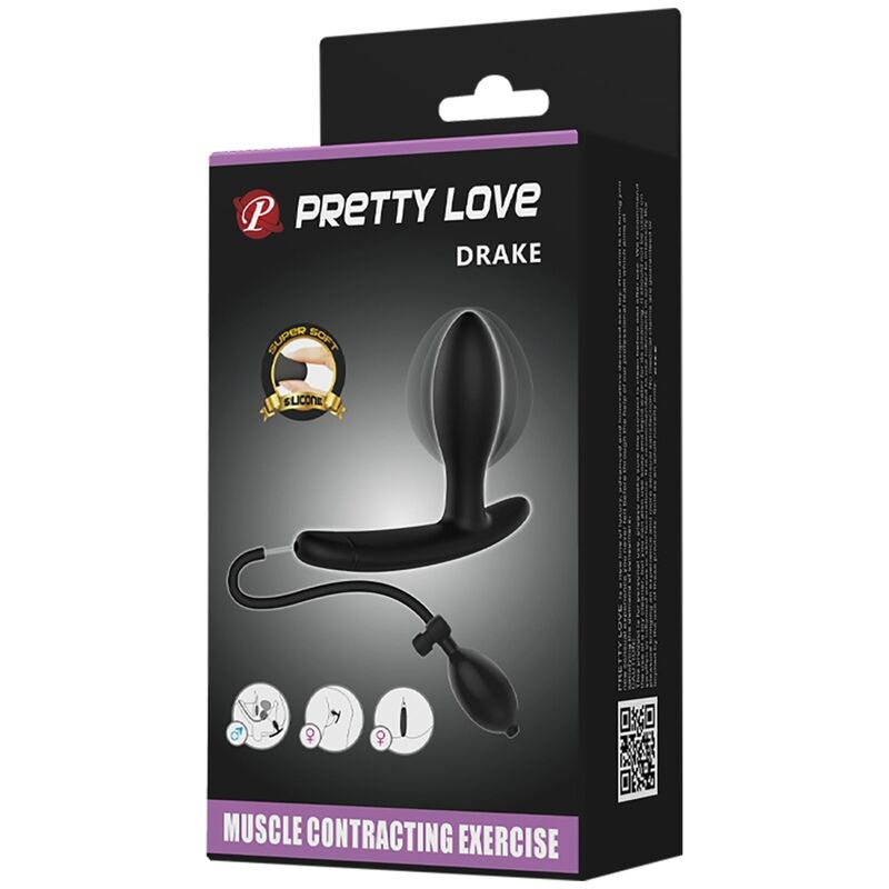 Pretty Love Drake - Plug Anal Inflable con Bomba Manual