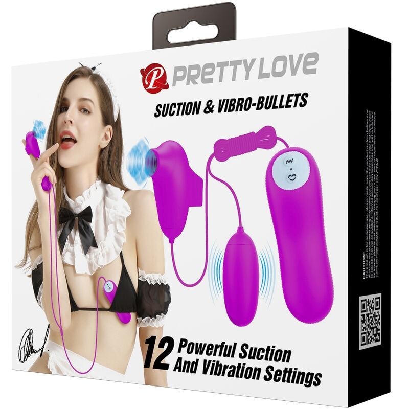 Pretty Love Vibrating Bullet with Suction Cup - Remote Control