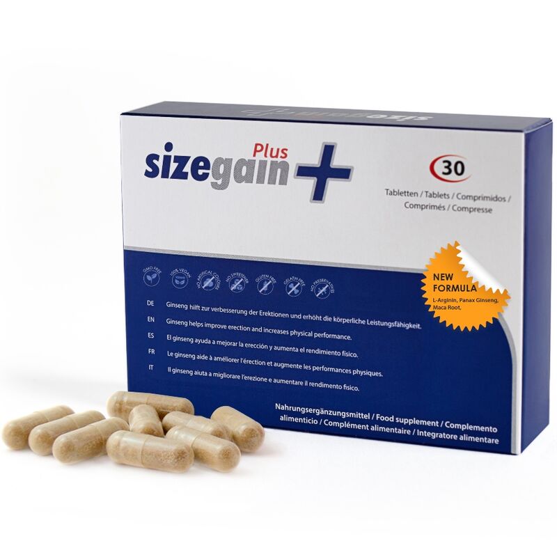 500 Cosmetics Sizegain Plus Pills - Complemento para Hombres