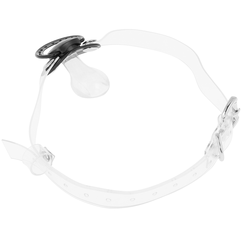 Ohmama Fetish Transparent Pacifier Gag - Mordaza Chupete Ajustable