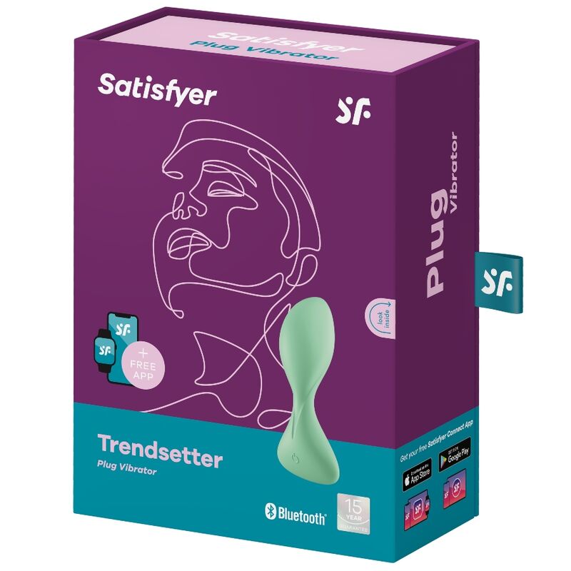 Satisfyer Trendsetter Vibrating Plug App - Verde