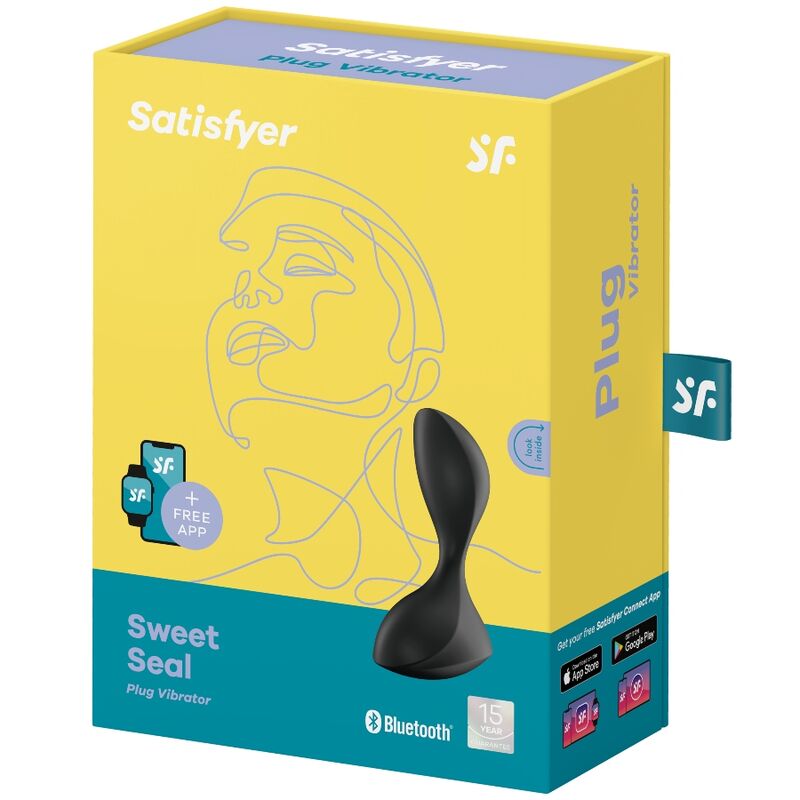 Satisfyer Sweet Seal Plug Vibrador Negro con Control App