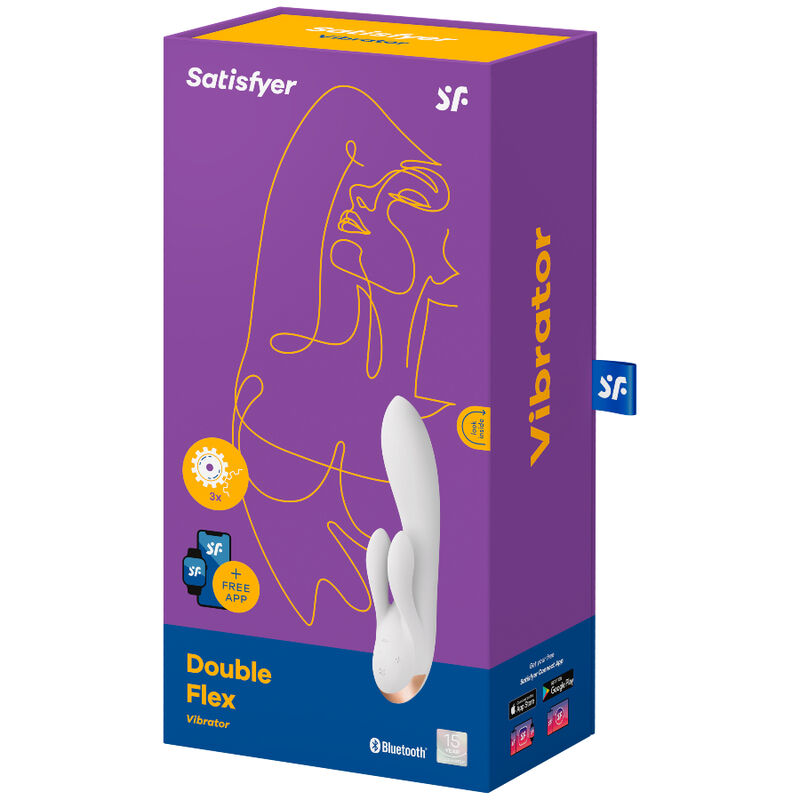 Satisfyer Double Flex Vibrator App White - Control Remoto