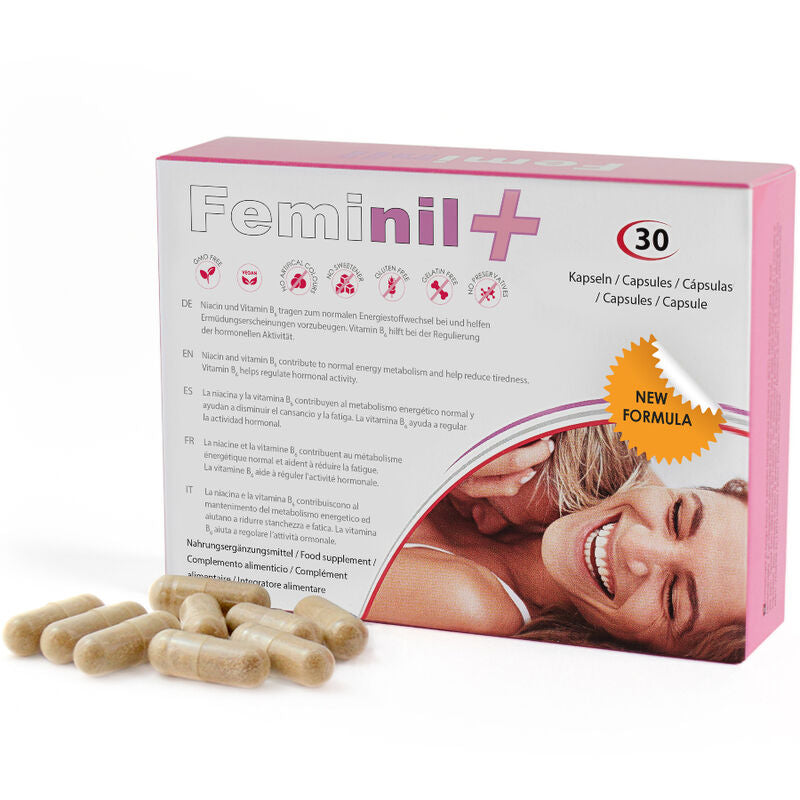 500 Cosmetics Feminil+ Suplemento para Libido Femenina 30 Cápsulas