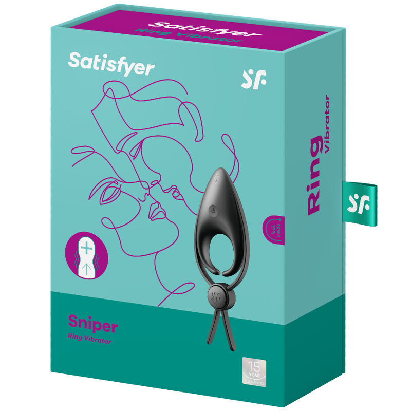 Satisfyer Sniper Ring Vibrator Black - Anillo Vibrador