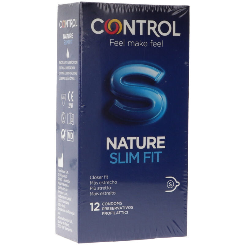 Control Nature Slim Fit - Preservativos de Látex Natural 12 Unidades