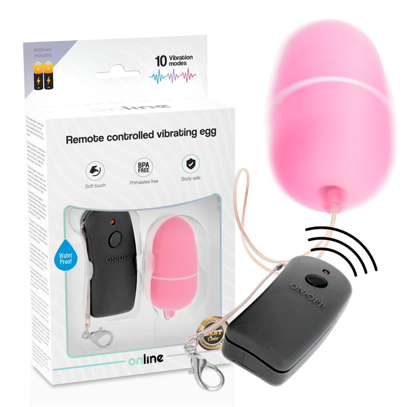 Vibrador Huevo Controlado por Mando a Distancia Rosa