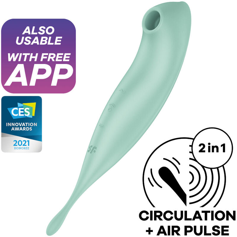 Satisfyer Twirling Pro+ - Estimulador de Aire con Vibración y Control por App