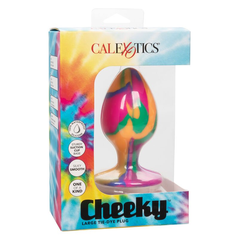 Cheeky Large Tie-Dye Plug - Plug Anal de Silicona con Base de Succión
