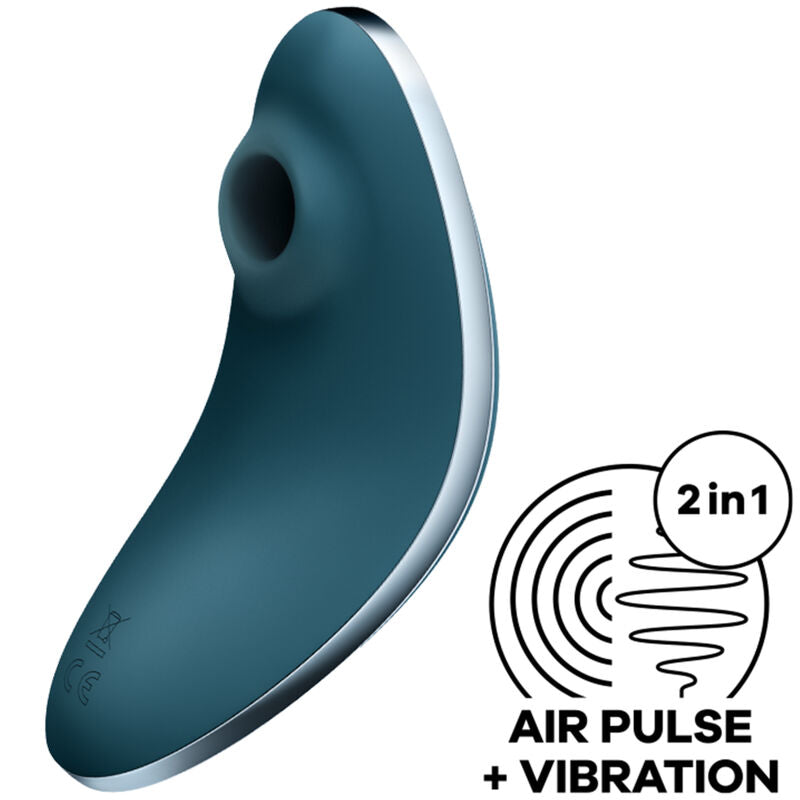 Satisfyer Vulva Lover 1 - Estimulador de Aire Pulsante y Vibrador Azul