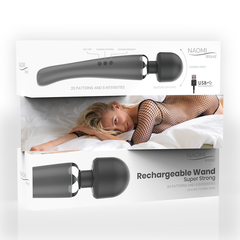 Naomi Wand New Super Strong Massager - Masajeador Recargable USB