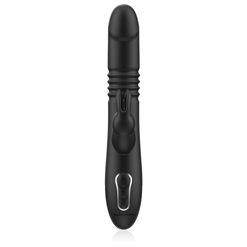 Black&Silver Kenji Up & Down Rabbit Vibrator con Control Remoto WatchMe