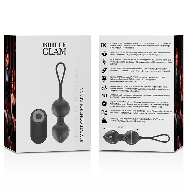 Brilly Glam Vibrating Kegel Beads con Control Remoto