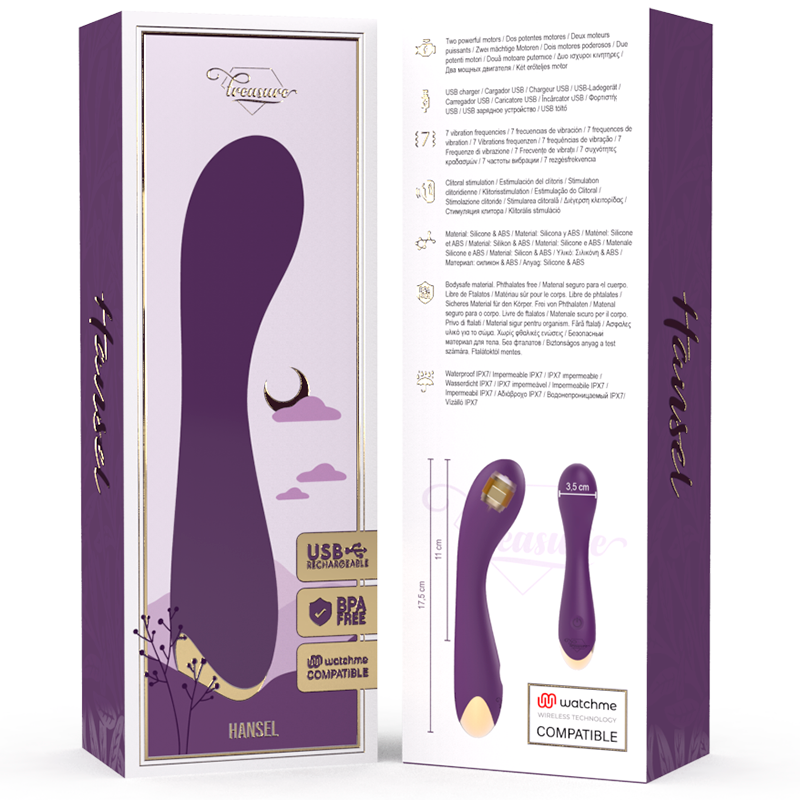 Treasure Hansel G-Spot Vibrator con Control Remoto WatchMe