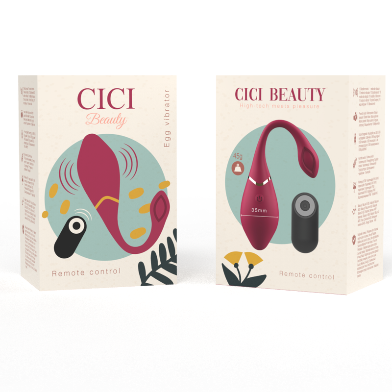 Cici Beauty Premium Silicone Egg Vibrator con Mando a Distancia