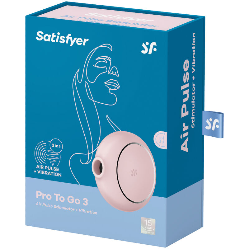 Satisfyer Pro To Go 3 - Estimulador de Aire Pulsante Doble Rosa
