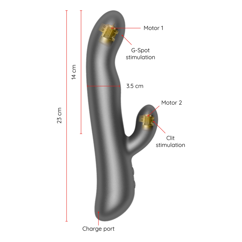 Oninder Oslo Vibration & Rotation Black - Control por App