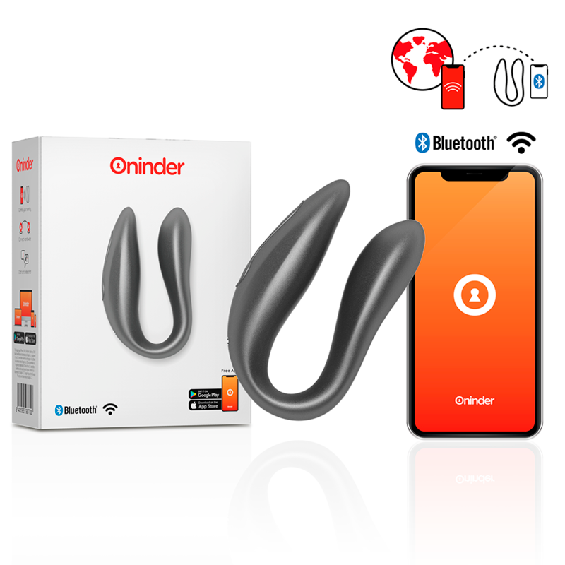 Oninder Lisboa Black - Estimulador Punto G y Clítoris con App Gratuita