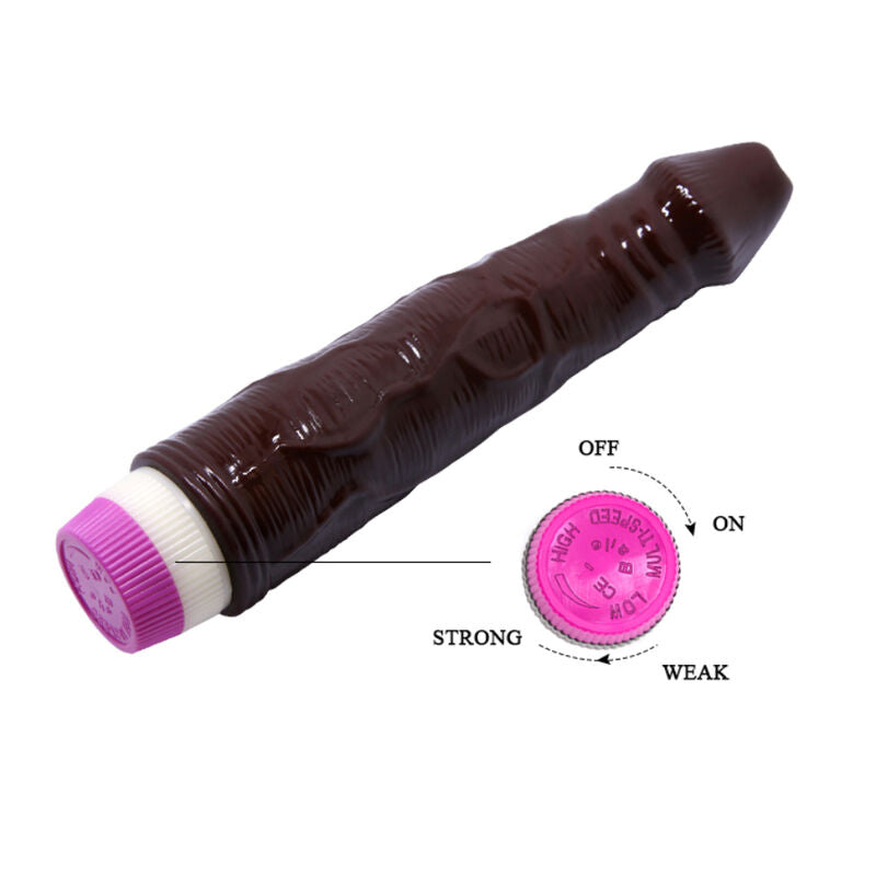 Waves of Pleasure Vibrador Realístico Marrón 23 cm