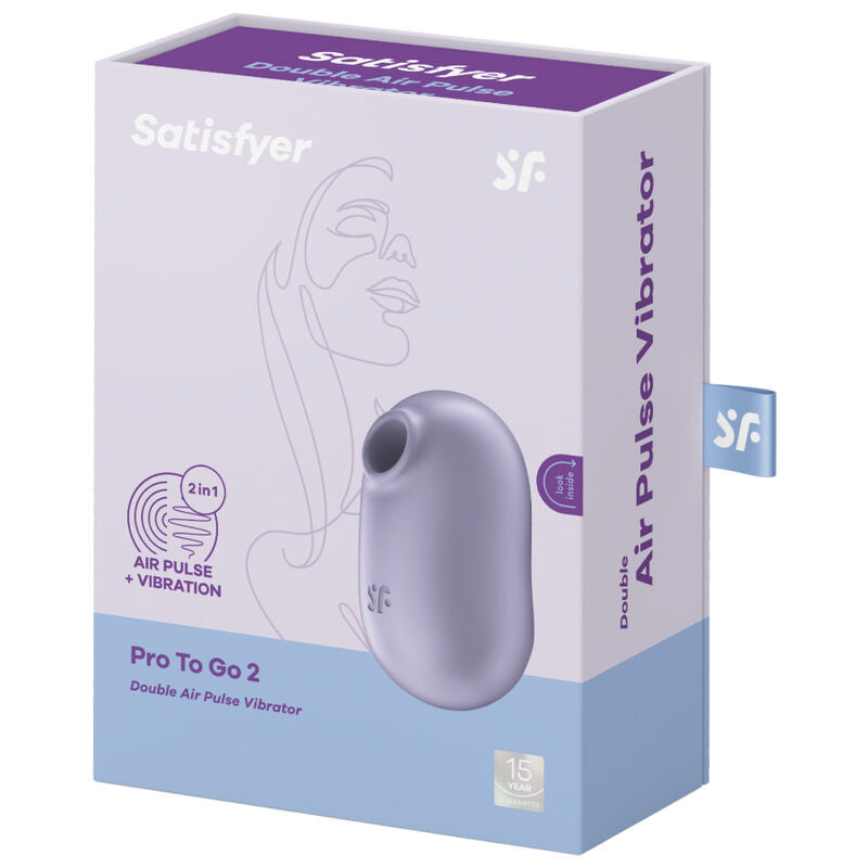 Satisfyer Pro To Go 2 - Estimulador de Doble Pulso de Aire y Vibrador