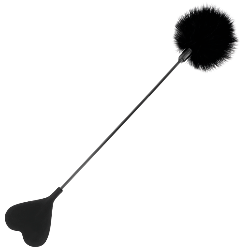 Darkness Black Love Feather Whip 40 cm - Fusta con Pluma Estimuladora